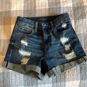 Aeropostale Distressed Blue Jean Shorts